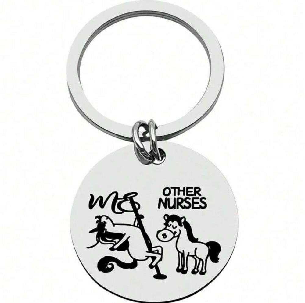3/$25 Me Other Nurses Pole Dancer Stainless Steel Keychain NEW
